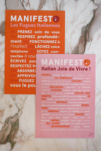 Manifesto « Les Fugues Italiennes »